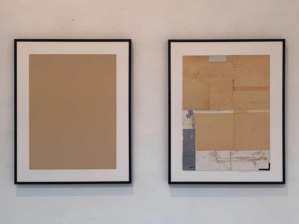 Monochromaster Excavated #2 next to Excavation #2 in the window at KUUB