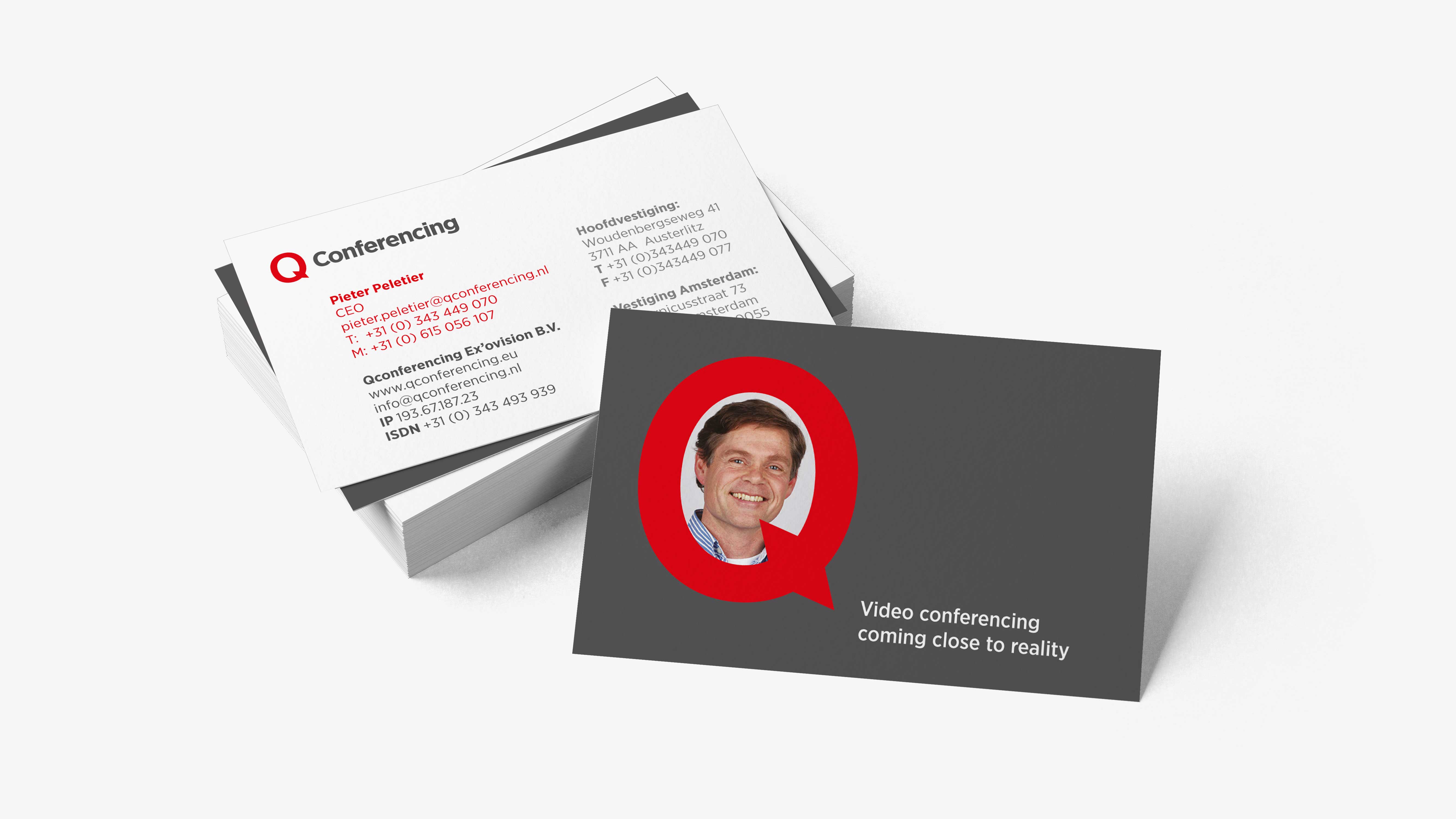 Q Conferencing - business cards -ABDC